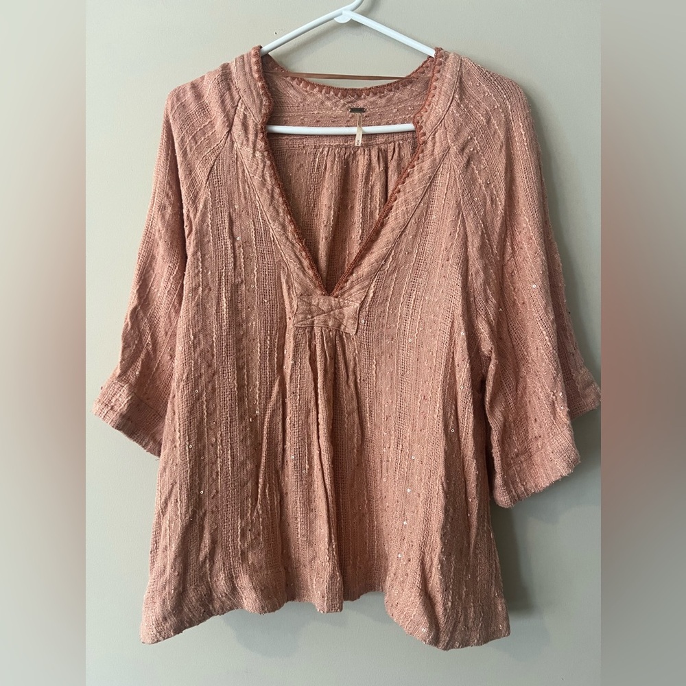 Free People Get Over It Blouse Size Medium